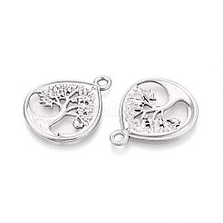 Каплевидная подвеска из нержавеющей стали 304 с деревом жизни&nbsp;STAS-T067-35P