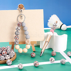 50шт 5 цвета силиконовые фокусные бусины&nbsp;SIL-TA0002-39