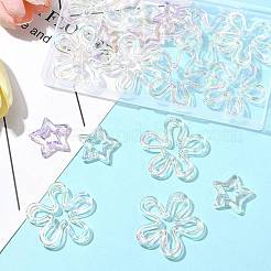 20 шт. 2 стиля покрытых УФ-акриловых бусин&nbsp;TACR-FS0001-61