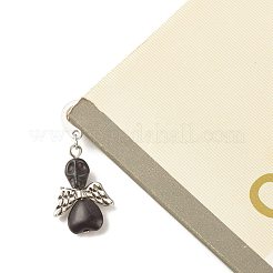 Teschio con segnalibri in turchese sintetico tinto con le ali&nbsp;AJEW-JK00180-01