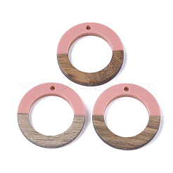 Pendentifs en bois de résine et de noyer&nbsp;RESI-S358-04F