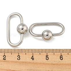 Подвески-карабинчики с винтовым замком из нержавеющей стали 304 STAS-C092-03B-P