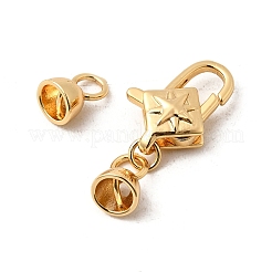 Латунный микро pave прозрачный кубический цирконий лобстер&nbsp;KK-U059-53G