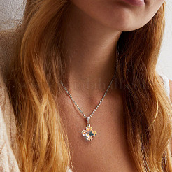 925 ожерелья из стерлингового серебра NJEW-C048-01D