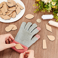 64 шт. 4 стиля этикеток из искусственной кожи AJEW-OC0004-02