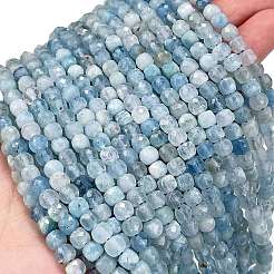 Природные Аквамарин бисер нитей G-L587-C02-01