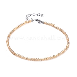 Electroplate стеклянные бусы сандалеты AJEW-AN00279-05