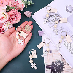 Подвески из дерева и сплава с эмалью для крещения&nbsp;KEYC-CA00006