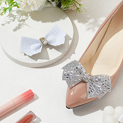 Decoración de zapatos con rhinestone y lazo&nbsp;DIY-WH0430-522B