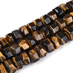 Природных тигровый глаз бисер нитей&nbsp;G-N347-17A-02