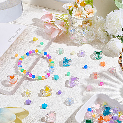 870шт 24 цвета непрозрачные и прозрачные акриловые бусины&nbsp;MACR-PA0001-40