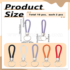 10шт брелок из искусственной кожи 5 цветов&nbsp;KEYC-LP0001-13