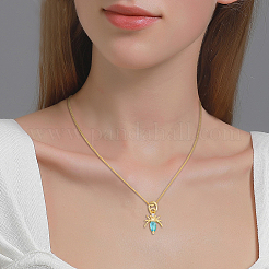 30шт латунные подвески из кубического циркония с микро-паве&nbsp;KK-BBC0015-20