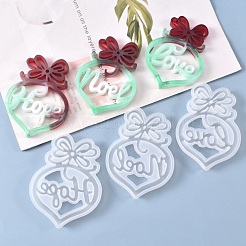 Noël bricolage coeur avec des moules en silicone mot noel&nbsp;X-DIY-L021-64
