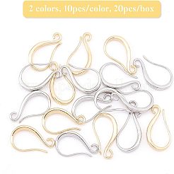 Латунные крючки для сережек&nbsp;KK-FH0001-24