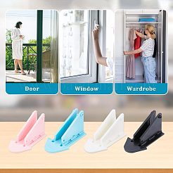 4 шт. 4-цветные пластиковые замки для раздвижных дверей с клеевой основой KY-GF0001-28