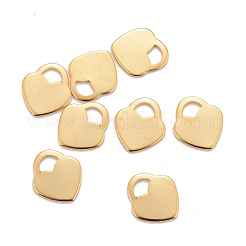 ステンレスペンダント201個  ハート  24KGP本金メッキ  12x10.5x0.8mm  穴：2.7x2.9mm&nbsp;LS-STAS-K217-51G