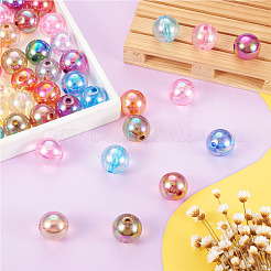 100шт 20 цвета прозрачные акриловые бусины&nbsp;MACR-TA0001-25