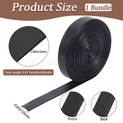 Cordon plat pliable en cuir PU de 5 m&nbsp;OCOR-WH20012-14C-02