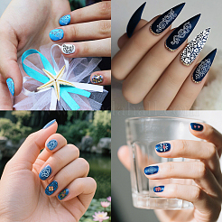 2 Stück DIY-Nagelkunst-Vorlagen aus 304 Edelstahl&nbsp;MRMJ-PH0003-12