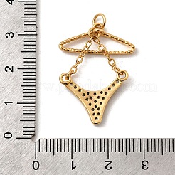 Подвески для одежды из латуни с микропаве из прозрачного кубического циркония&nbsp;KK-I360-014G-01