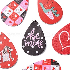 10 шт. 5 цвета искусственная кожа большие подвески FIND-FS0003-75