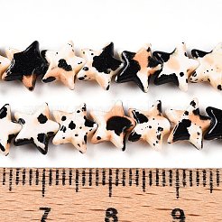 С напылением окрашенные синтетические бирюзовые бусинки&nbsp;UNKW-T001-11K-06