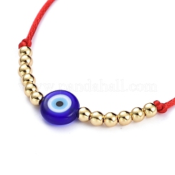 Регулируемые нейлоновые шнур плетеный браслеты из бисера BJEW-JB05250-04