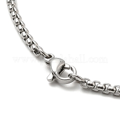 Ожерелья из сплава со скелетом на тему Хэллоуина и коробчатыми цепочками NJEW-F319-01P