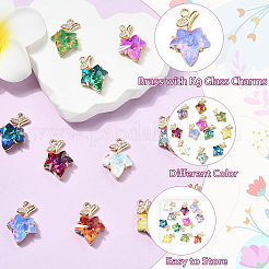 11 шт. 11-х цветная латунь с подвесками из стекла K9&nbsp;KK-CJ0004-07