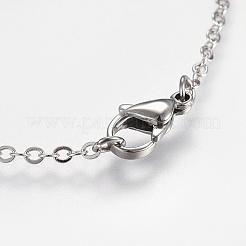 Bracelets de cheville avec chaînes de câble en laiton plaqué platine véritable&nbsp;AJEW-AN00231-02