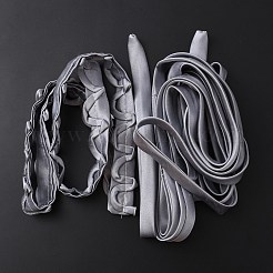 女性のウェディングドレスのジッパーの交換.  調節可能なフィット サテン コルセット バック キット  レースアップ フォーマルウエディングドレス  銀  ループリボン：490x24~26x2mm  リボン：3500x15x1mm&nbsp;DIY-WH0304-659A