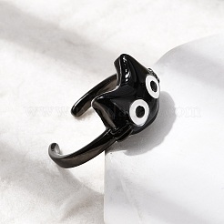 Manschettenringe aus Messing und Emaille für Damen&nbsp;RJEW-L336-03EB