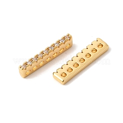 Латунные микропаве прозрачные кубические циркониевые распорки&nbsp;KK-Z149-03G