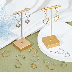 24 шт. 6 шт. фурнитура для сережек-гвоздиков из нержавеющей стали 304 в форме буквы С FIND-BBC0001-53