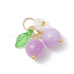 6 шт. 6-цветные подвески из натурального малайзийского нефрита PALLOY-JF03252