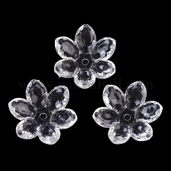 透明なアクリルビーズキャップ  蓮の花のビーズ  透明  23.5x21x6.5mm  穴：2mm  462個/ 500g&nbsp;OACR-H118-03A