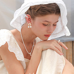 10 шт. латунная фурнитура для сережек-гвоздиков в форме арки KK-BC0011-61