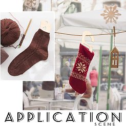 2 комплект 2 стильных деревянных сердечек для самостоятельного вязания носков с рисунком в виде полых носков ручной работы WOOD-PH0001-67