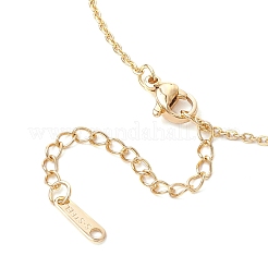 Collane con ciondolo a forma di trifoglio in ottone micro pavé e zirconi cubici trasparenti&nbsp;NJEW-JN05261-02
