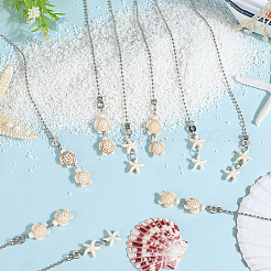 12 шт. 2 стиля синтетические бирюзовые подвески для потолочного вентилятора удлинители цепи&nbsp;HJEW-CP00005