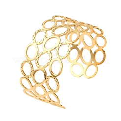 Браслеты-манжеты из нержавеющей стали 304 для женщин BJEW-G749-08G