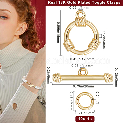 10 шт. латунные застежки-тоглы с покрытием из стойки KK-BBC0013-29