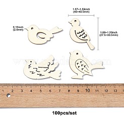 Morceaux de bois d'oiseau&nbsp;WOOD-CJC0006-021B