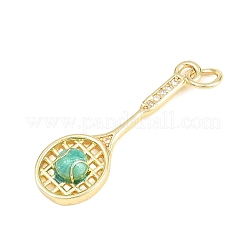 Messing micro pave klare zirkonia anhänger&nbsp;KK-F938-11G