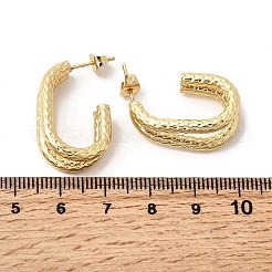 Двухслойные серьги-гвоздики из нержавеющей стали 201 EJEW-Z151-02G