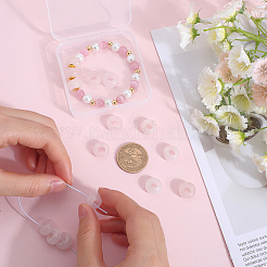 20 pièce de perles européennes en quartz rose naturel&nbsp;G-SP0001-01B-04