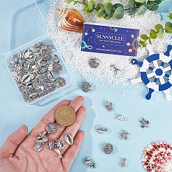 80шт 8 стиля бусины из сплава в тибетском стиле&nbsp;TIBEB-SC0001-37