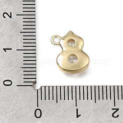 Ciondoli in ottone zirconi chiari micro pavé&nbsp;KK-A302-07G