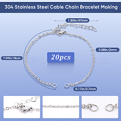 Изготовление браслета-цепочки из нержавеющей стали 304 AJEW-SP0001-01